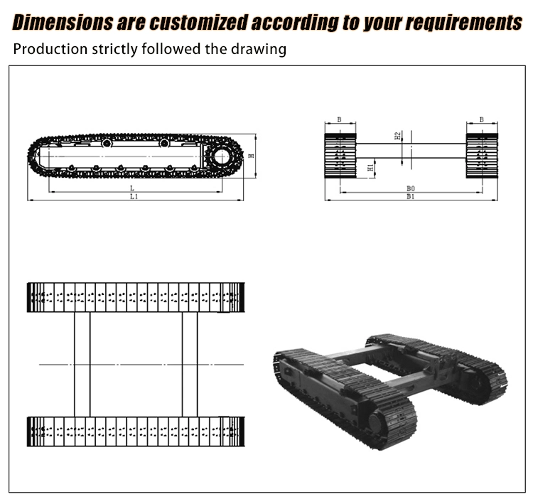 Steel Track Pile Driver Undercarriage Crawler Tracks for Drilling Rig